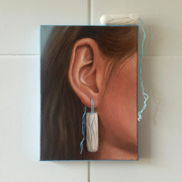 "Accessorize!", 13x18cm, oil on canvas, 2023. Available