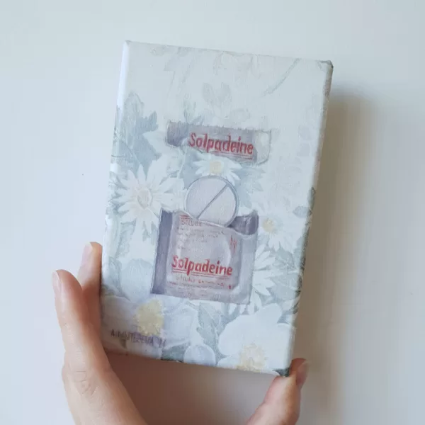 "Solpadeine", 10x15cm, audekls/eļļa, 2021. Pārdots