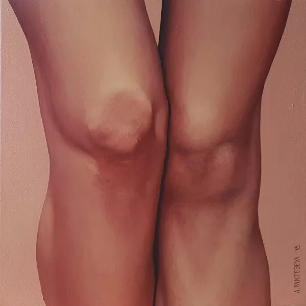 "Divdesmit sešus gadus vecie ceļi", audekls/eļļa, 35x35cm, 2018. Pārdots